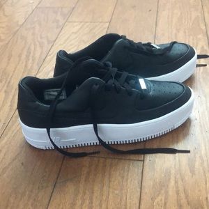 Nike Airforce 1 Sage Low Platform Shoes almost new